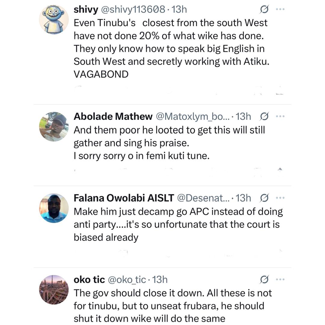 Nigerians react as Wike and his support group launch Rivers-based radio station to campaign for President Tinubuâ€™s 2027 re-election